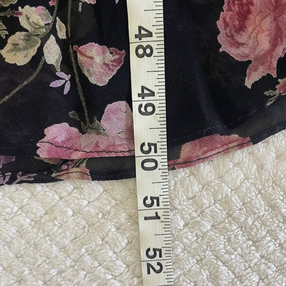 VTG Lola P Womens Y2K 90s Black Floral Maxi Slip Dress Size S Fairy Whimsigoth - Picture 14 of 14